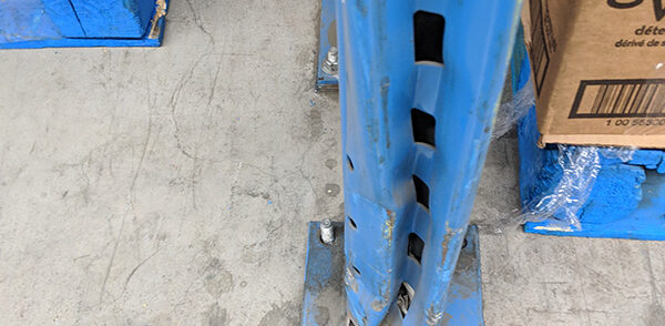 damaged pallet racking post
